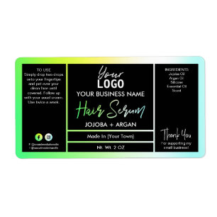 Bright Neon Holographique Green Hair Serre Étiquet