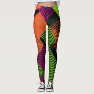 Bright neon hues leggings