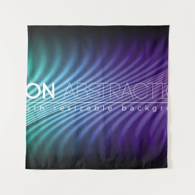 Bright neon lines background with 80s style1980, 8 tapestry (Front)
