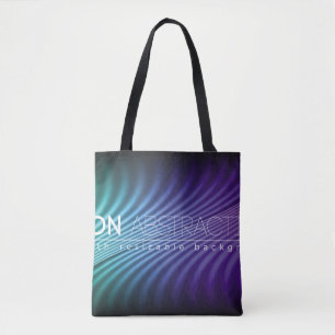Bright neon lines background with 80s style1980, 8 tote bag