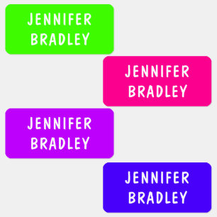 Bright Neon Personalized Kids School Name