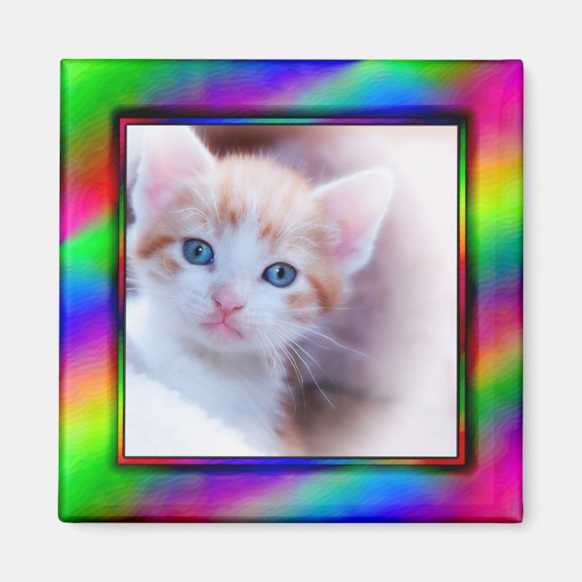 Bright Neon Photo Frame Magnet (Devant)