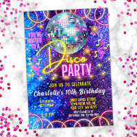 Bright Neon Pink Glow Girl's Disco Dance Party