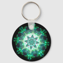 Bright Neon Starburst Kaleidoscope in Green