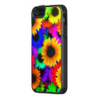 Bright Neon Sunflower Field