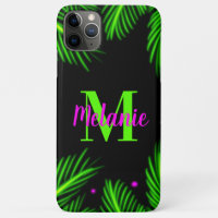 Bright Neon Tropical Palm Tree Air Brush