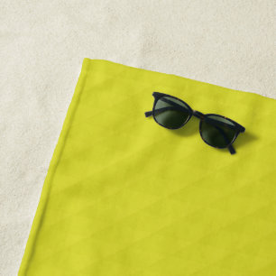 Bright neon yellow green textured  beach towel