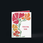 Bright Nouveau Floral Woman Wedding Thank You Card<br><div class="desc">A bright,  modern colour palette sets this wedding suite apart from the rest. The design features a stylized floral bouquet,  and you may customize all of the text.</div>