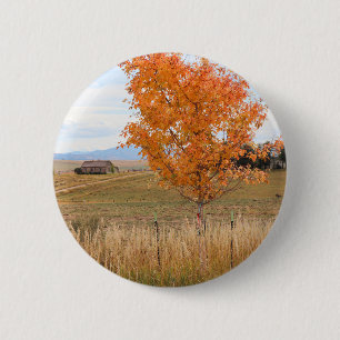 Bright October 2 Inch Round Button