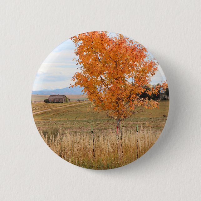 Bright October  2 Inch Round Button (Front)