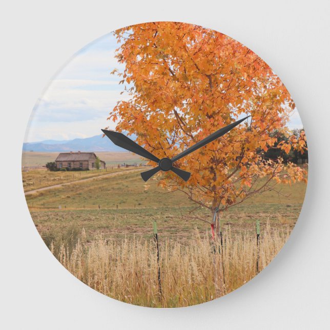 Bright October  Large Clock (Front)