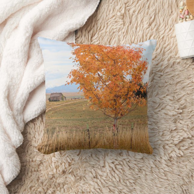 Bright October  Throw Pillow (Blanket)