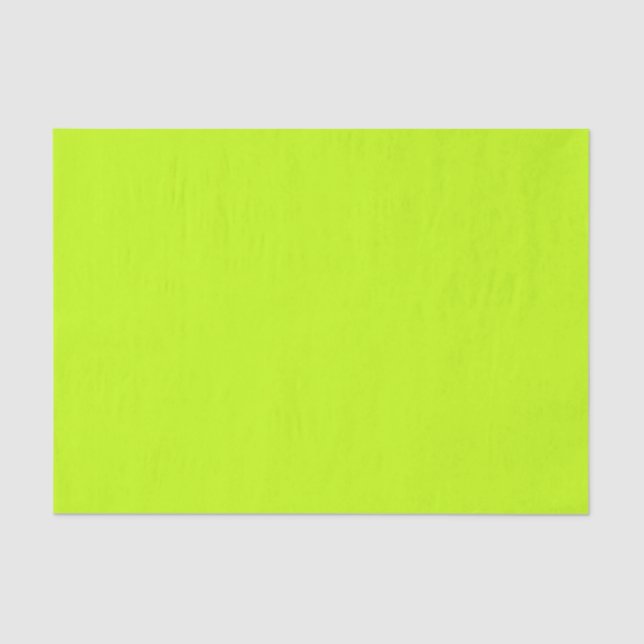 Bright or Neon Yellow Green Tissue Paper (Front)