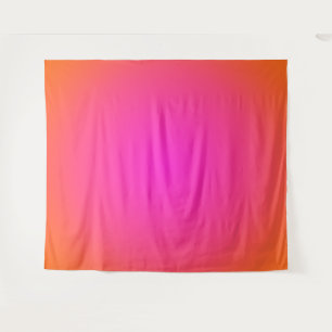 Bright Orange and Hot Magenta Pink Aura Ombre Tapestry