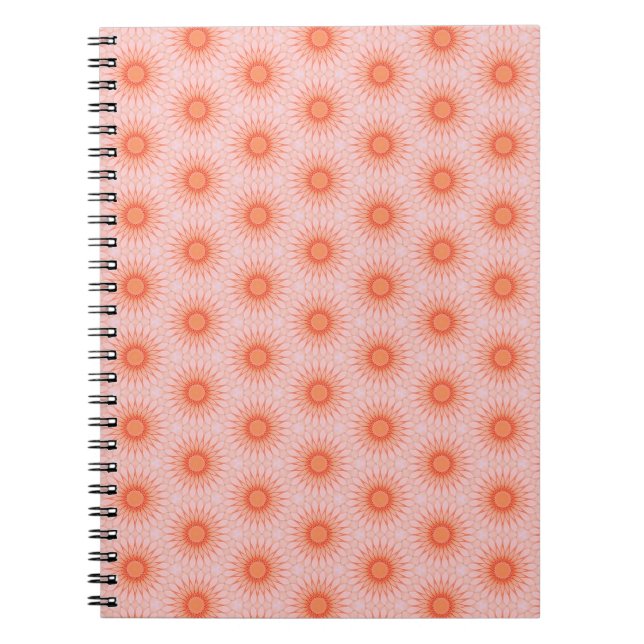 Bright Orange and Peach Pink  Notebook (Front)