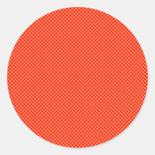 Bright Orange and Red Mini Polka Dots Pattern Classic Round Sticker