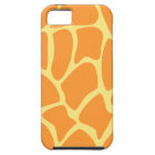 Bright Orange and Yellow Giraffe Print Pattern.