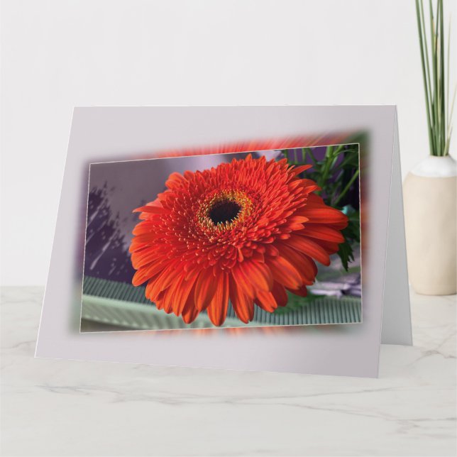 Bright orange blossom card (Front)