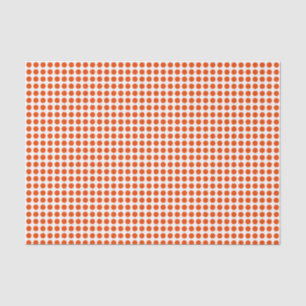 Bright Orange Dots on White Tissue Paper