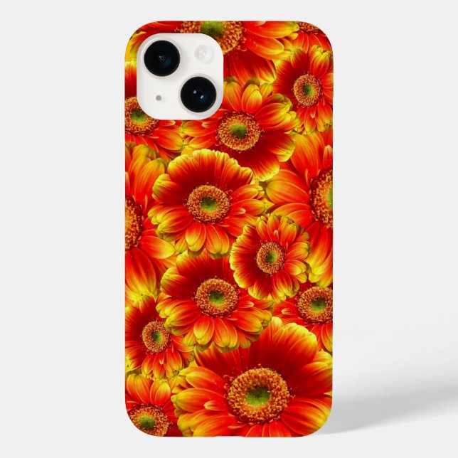 Bright Orange Flowers Case-Mate iPhone Case (Back)