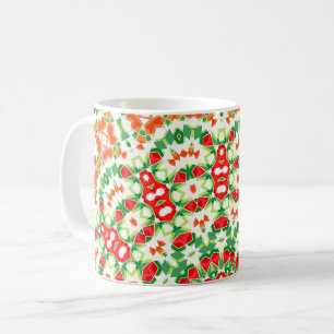 Bright Orange Green Fashionable Bandana Shawl Coffee Mug
