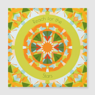Bright Orange Green Reach for the Stars Motivation