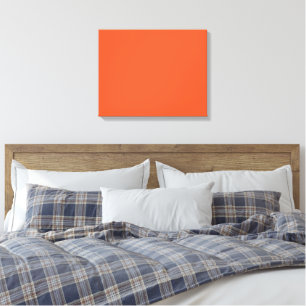 Bright Orange Minimalist Solid Background Canvas Print
