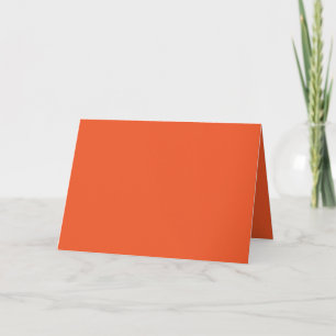 Bright Orange Minimalist Solid Background Invitation
