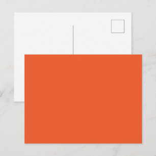 Bright Orange Minimalist Solid Background Invitation Postcard