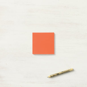 Bright Orange Minimalist Solid Background Post-it Notes