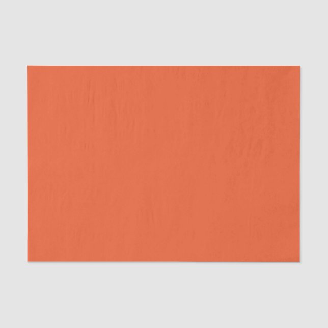 Bright Orange Minimalist Solid Background Tissue Paper (Front)