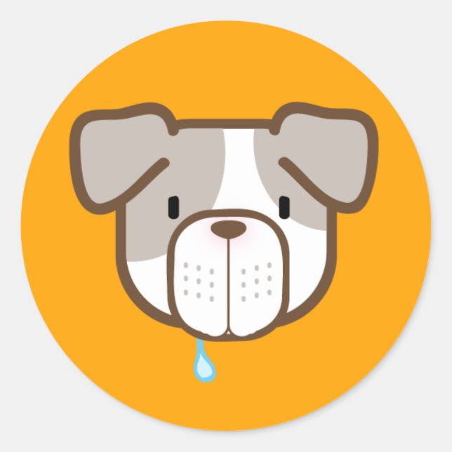 Bright Orange Otisu Pit Bull Sticker (Devant)