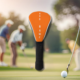 bright orange- personalized golf head cover