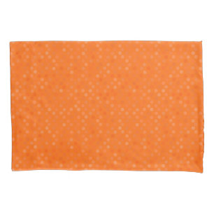 bright orange polka dots pillowcase