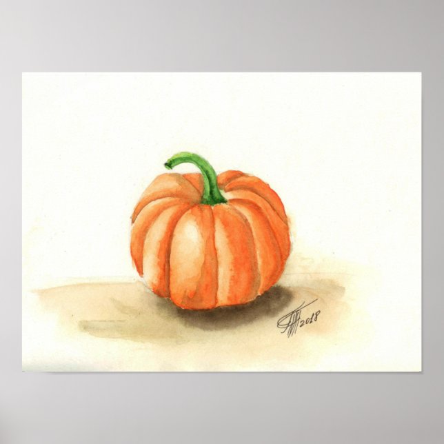 Bright orange pumpkin poster (Front)