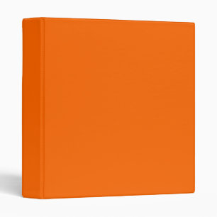 Bright Orange Solid Colour 3 Ring Binder