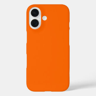 Bright Orange Solid Colour iPhone 16 Case