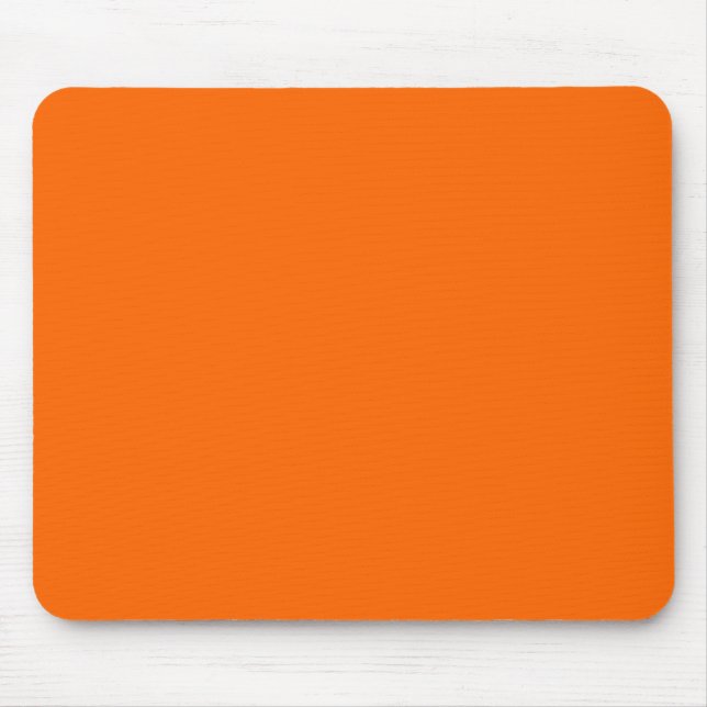 Bright Orange  Solid Colour Mouse Pad (Front)
