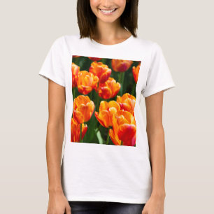Bright orange tulips in the park    T-Shirt
