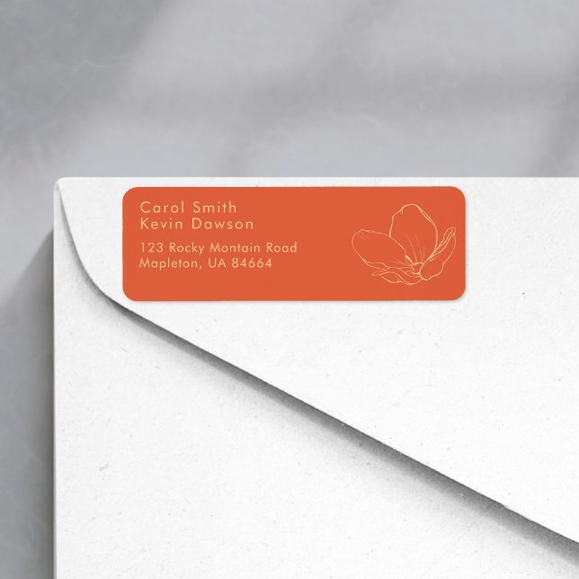 Bright orange Verona sunset return address  (Creator Uploaded)