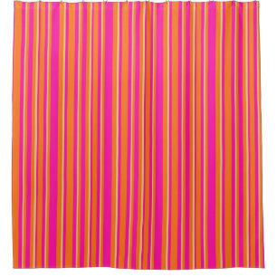 Bright Orange Yellow and Pink Striped Pattern