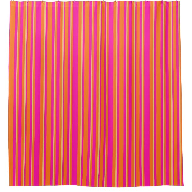 Bright Orange Yellow and Pink Striped Pattern (Front)
