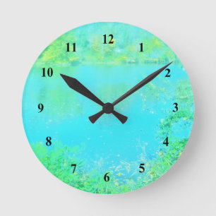 Bright Other worldly Serene Nature Scene Round Clock