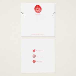 Bright paint splash, square bracelet display card