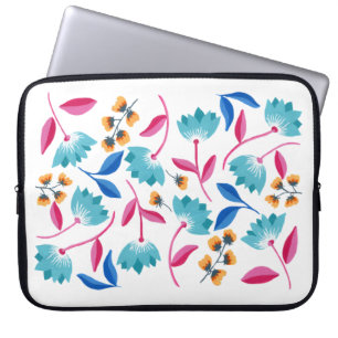 Bright Painted Floral Laptop Sleeve