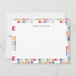 Bright Painted Jewel Personalized Note Cards