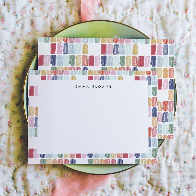 Bright Painted Jewel Personalized Note Cards (Bright Painted Jewel Personalized Note Cards)