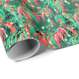 Bright Palm Beach Christmas Hot Chili Peppers Wrapping Paper