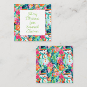 Bright Palm Beach Christmas Ornaments Enclosure Card