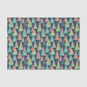 Bright Palm Beach Christmas Trees Tissue Paper